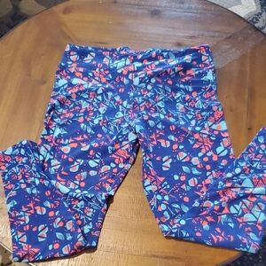 LuLaRoe Vibrant Blue and Red Leggings